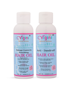 Vigini Early Anti Greying Prevention Hair Oil  + Damage Control Oil 