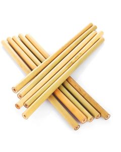 Reusable Bamboo Straws with Cleaner - Pack of 10