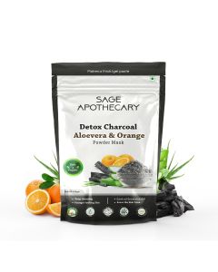 Sage Apothecary Detox Charcoal Aloevera & Orange Face Powder Mask 100 GM