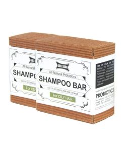GOLI SODA All Natural Probiotics Shampoo Bar for Oily Hair (Pack Of 2)