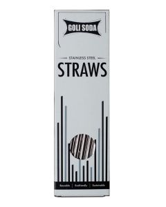 GOLI SODA Reusable Stainless Steel Bent Straws (Set of 10)