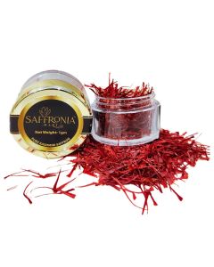 Saffronia Mart's Pure, Organic, Thick Red Mogra Kashmiri Saffron 1gms