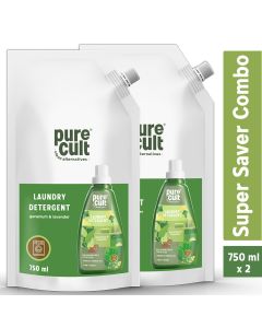 PureCult Liquid Laundry Detergent Refill 750 ml Combo (Pack of 2)