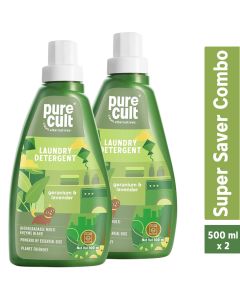 PureCult Liquid Laundry Detergent 500 ml combo (Pack of 2)