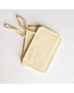 Natural Loofah Body Scrubber- Pack of 2 (Rectangle Shape)