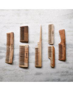 Organic Wooden (Neem Wood) Comb, Gift Set of 7