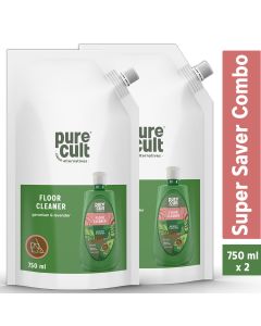PureCult Floor Cleaner Refill 750 ml Combo (Pack of 2)