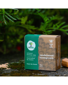 Last Forest Sandalwood Artisanal Handmade Honeycomb Beeswax Soap 100gm