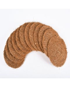 Utensil Dish Pad and Utensil Scouring Scrubbers- 100% Natural Coconut Coir- Pack of 10