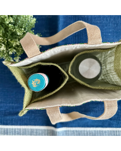 Sustainable | 100% Natural Darbha Jute Utility gifting bag - for Bottle | Wine 