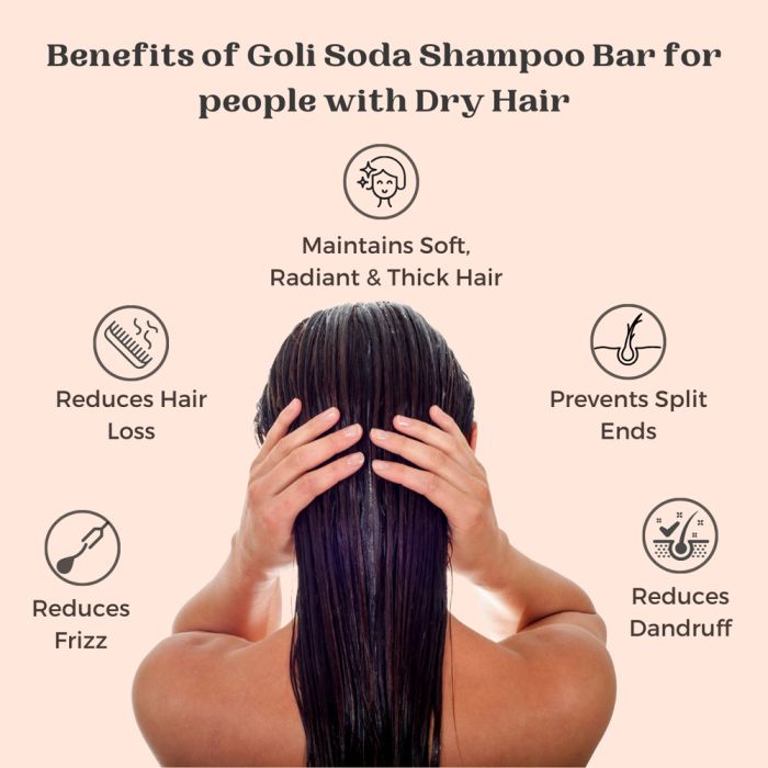 GOLI SODA All Natural Probiotics Shampoo Bar For Dry Hair (Pack Of 2)